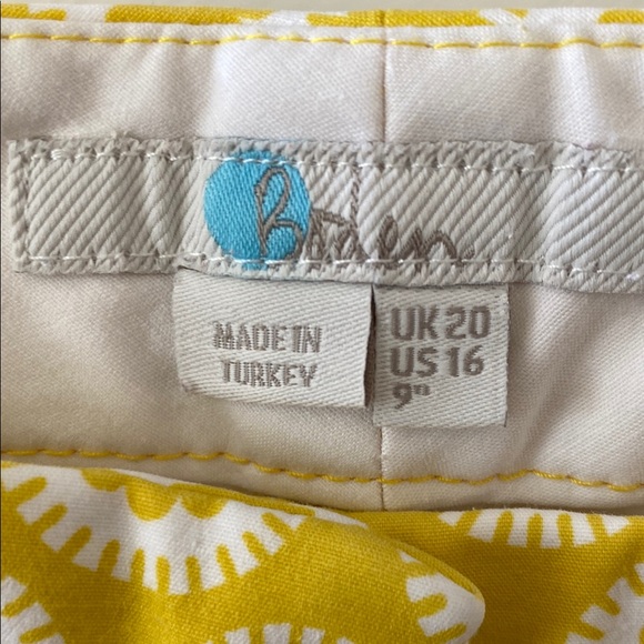 Yellow and White Patterned Shorts - Picture 2 of 10